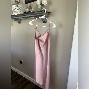 forever 21 light purple satin cowl neck dress medium